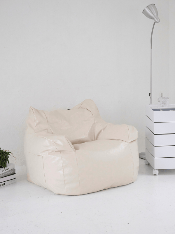 LOOSY 1人掛けビーズソファ Glossy Cream