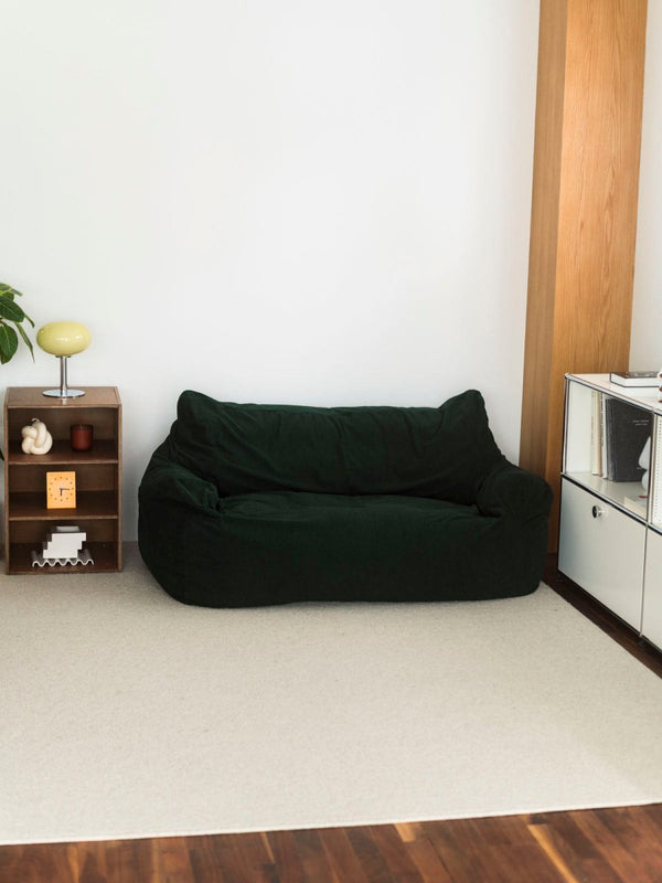 LOOSY 2人掛けビーズソファ Dark Green