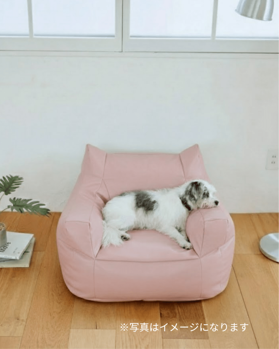 [美品] LOOSY ルージー　1人掛けビーズソファ　GLOSSY PINK 公式】LOOSY 1人掛けビーズソファ ミニ Glossy Pink｜1人用ソファ