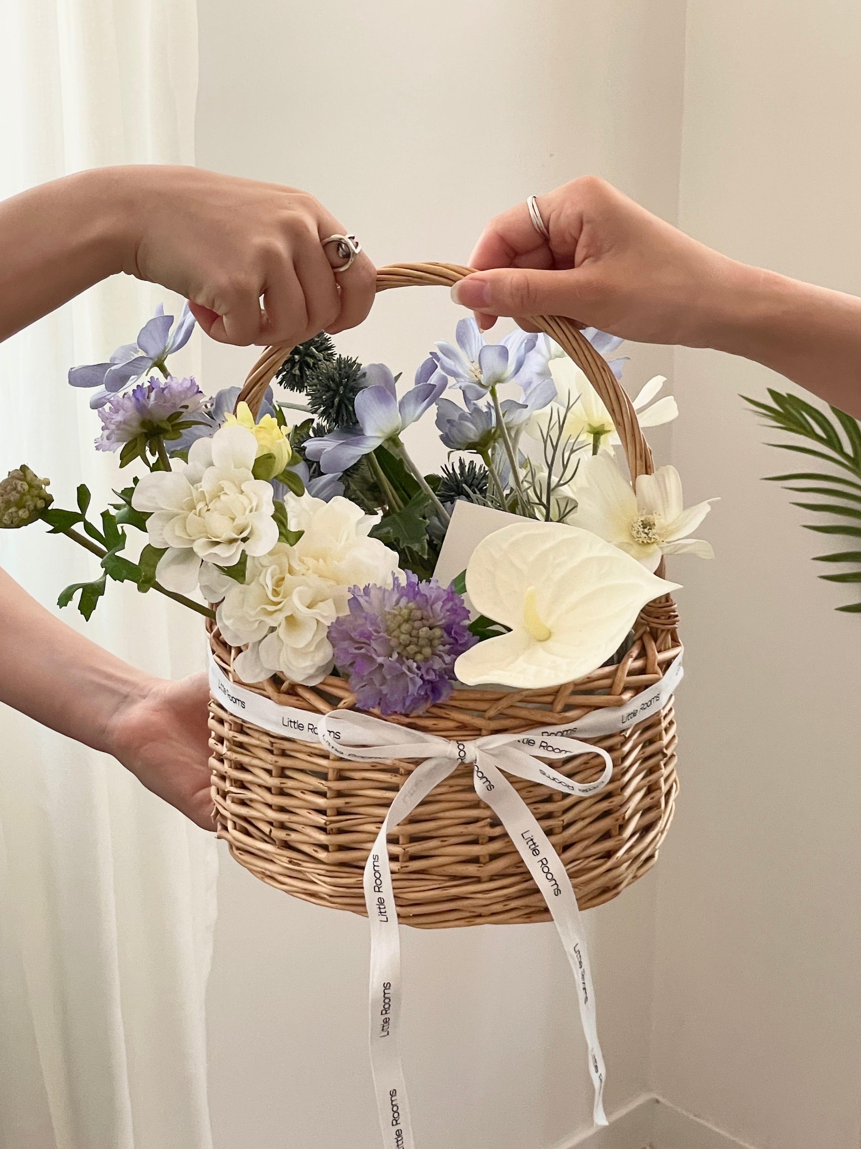 AL-4134-Little Rooms-造花のバスケット|blue