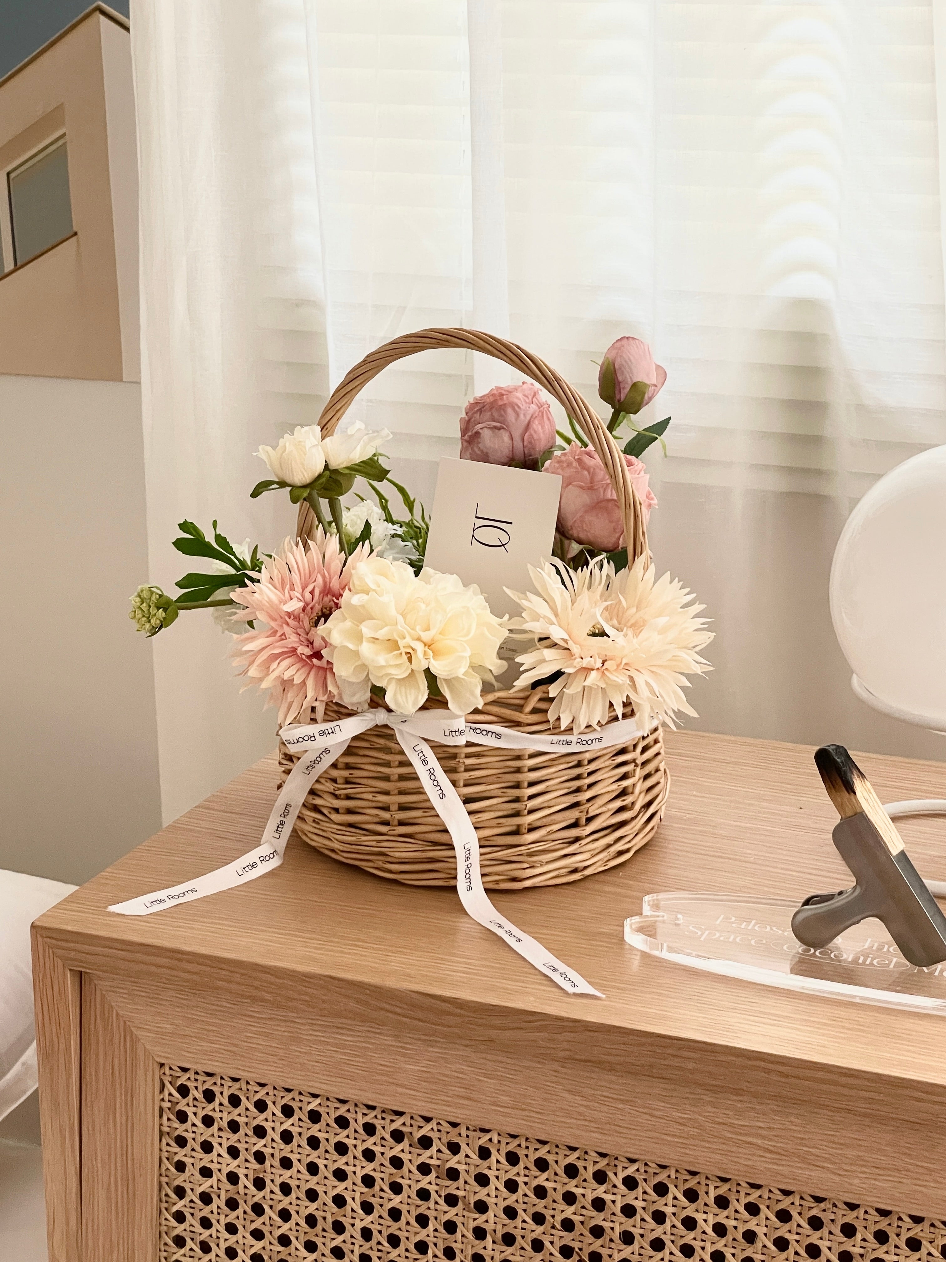 AL-4136-Little Rooms-造花のバスケット|pink