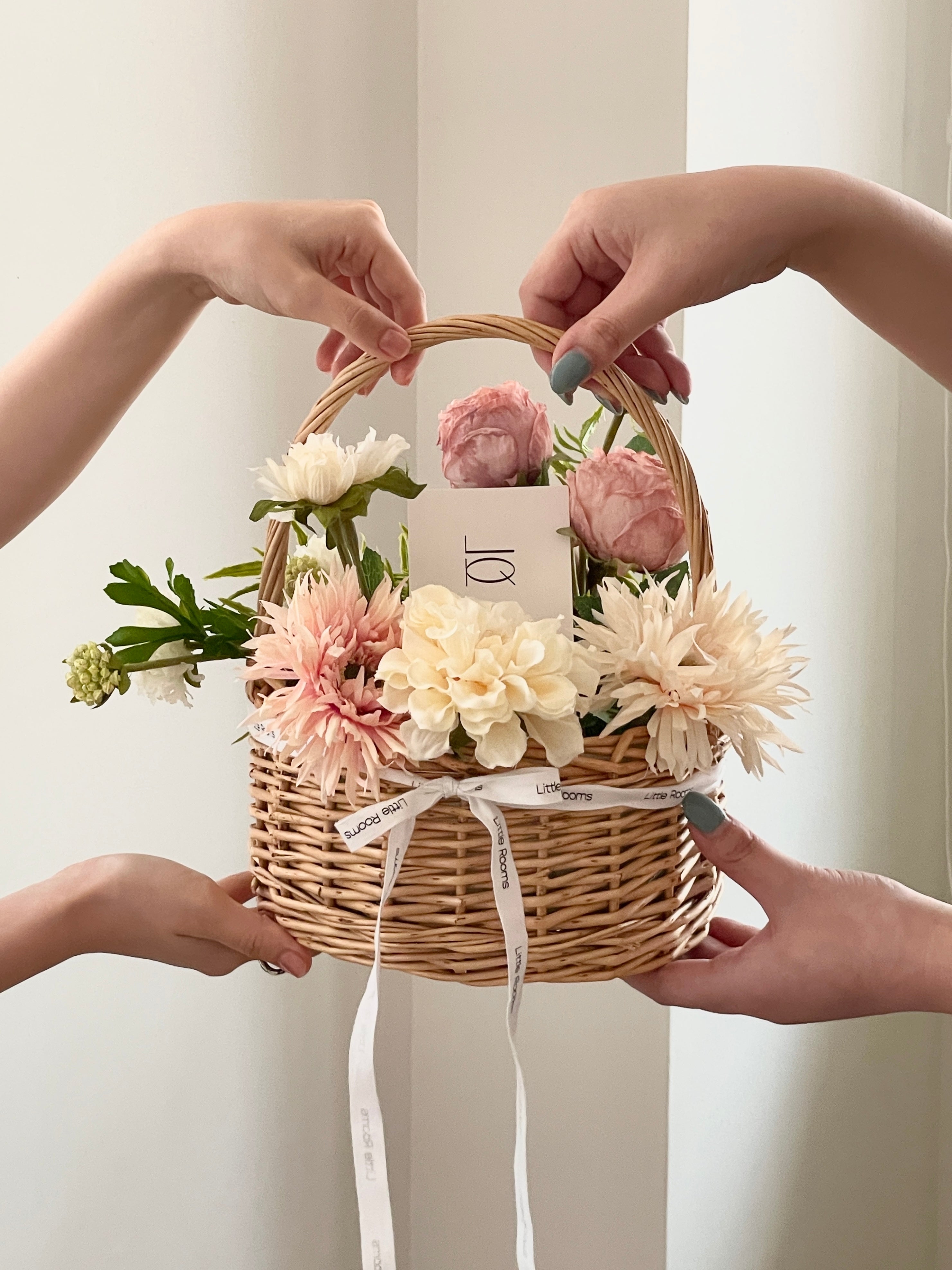 AL-4136-Little Rooms-造花のバスケット|pink