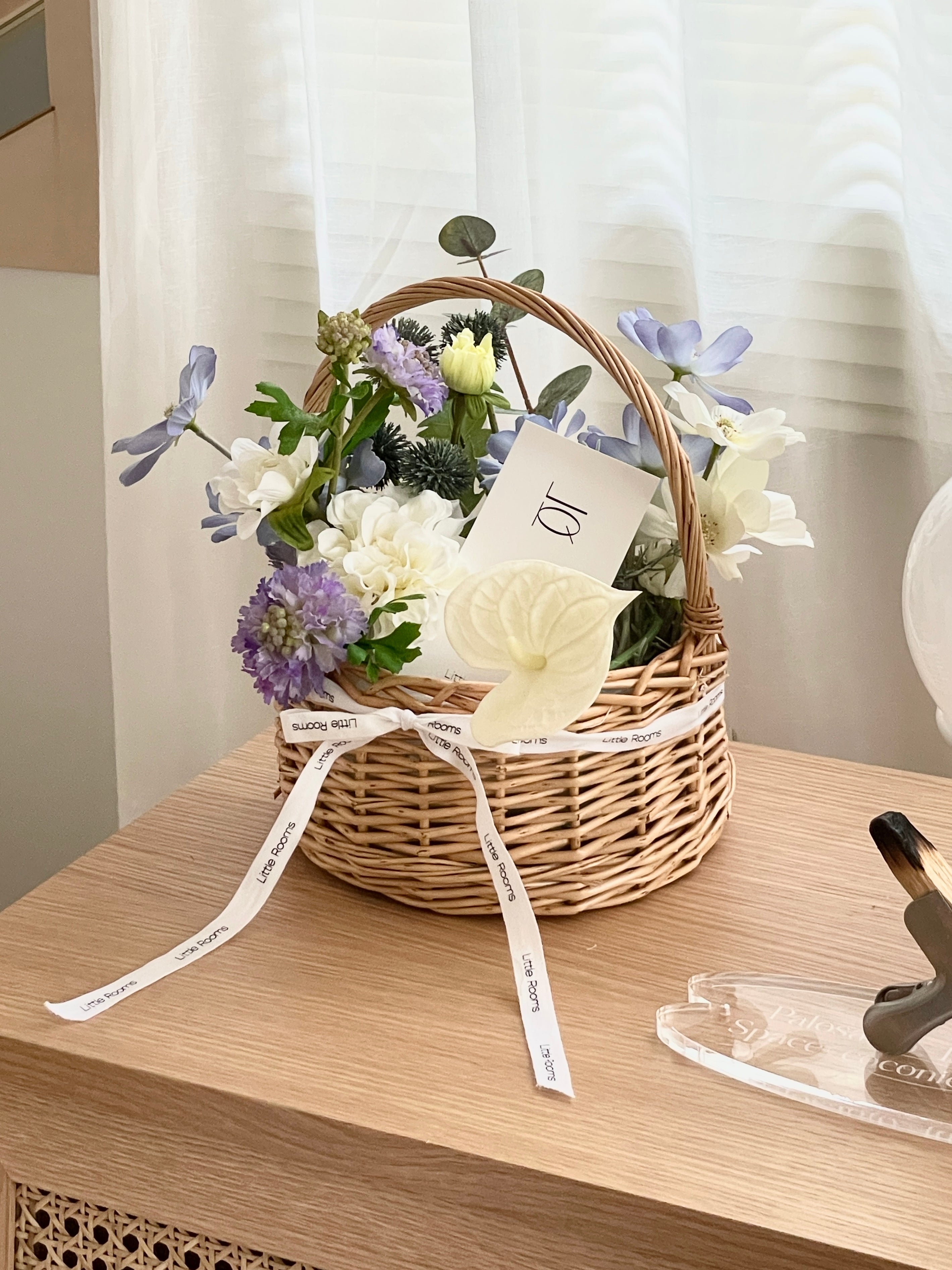 AL-4134-Little Rooms-造花のバスケット|blue