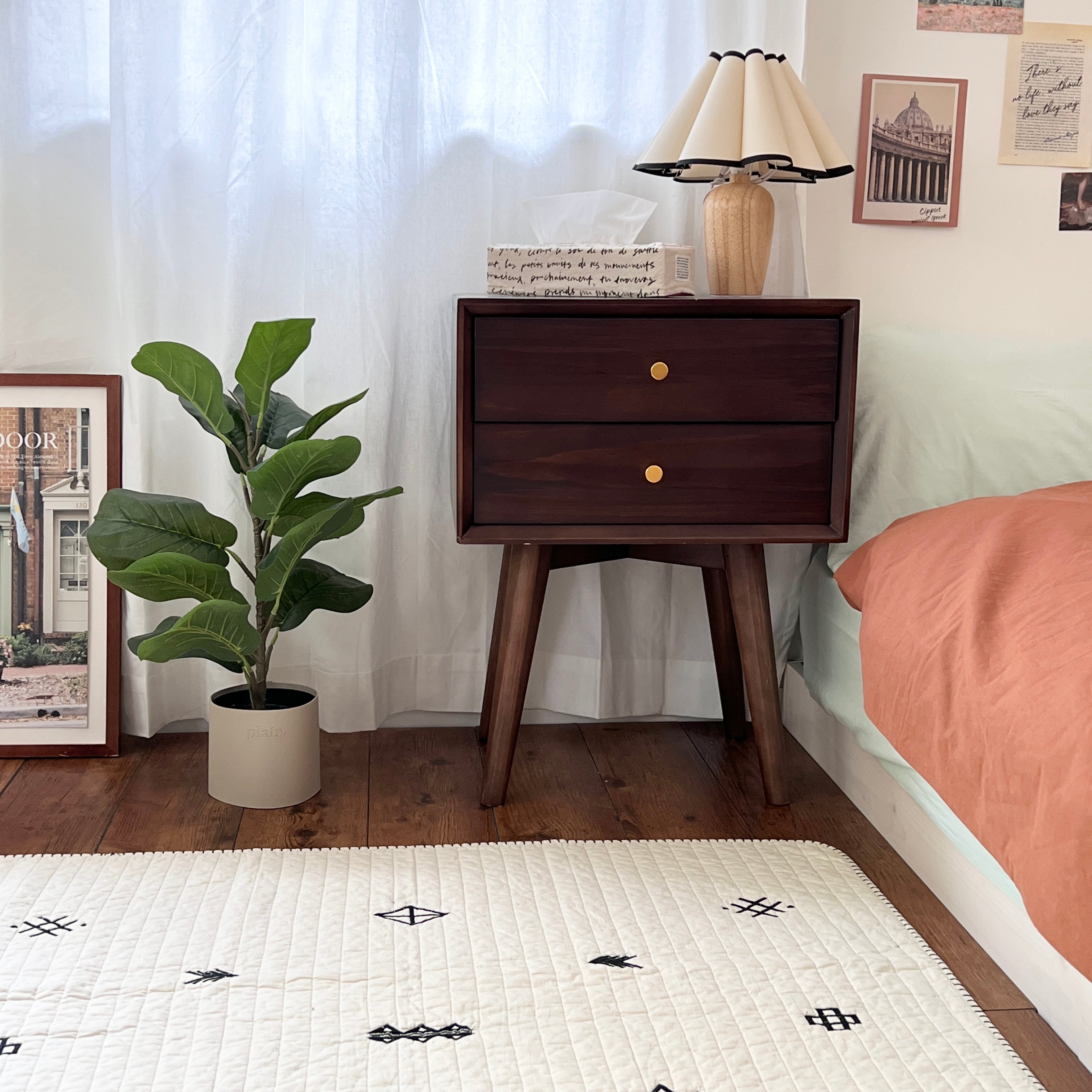 ヴィンテージプリーツシェードランプ