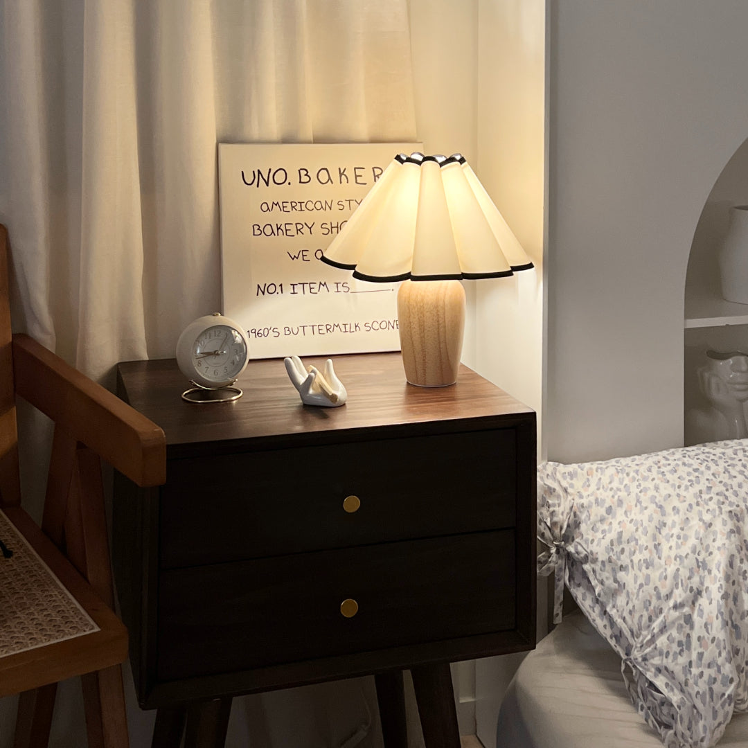 ヴィンテージプリーツシェードランプ