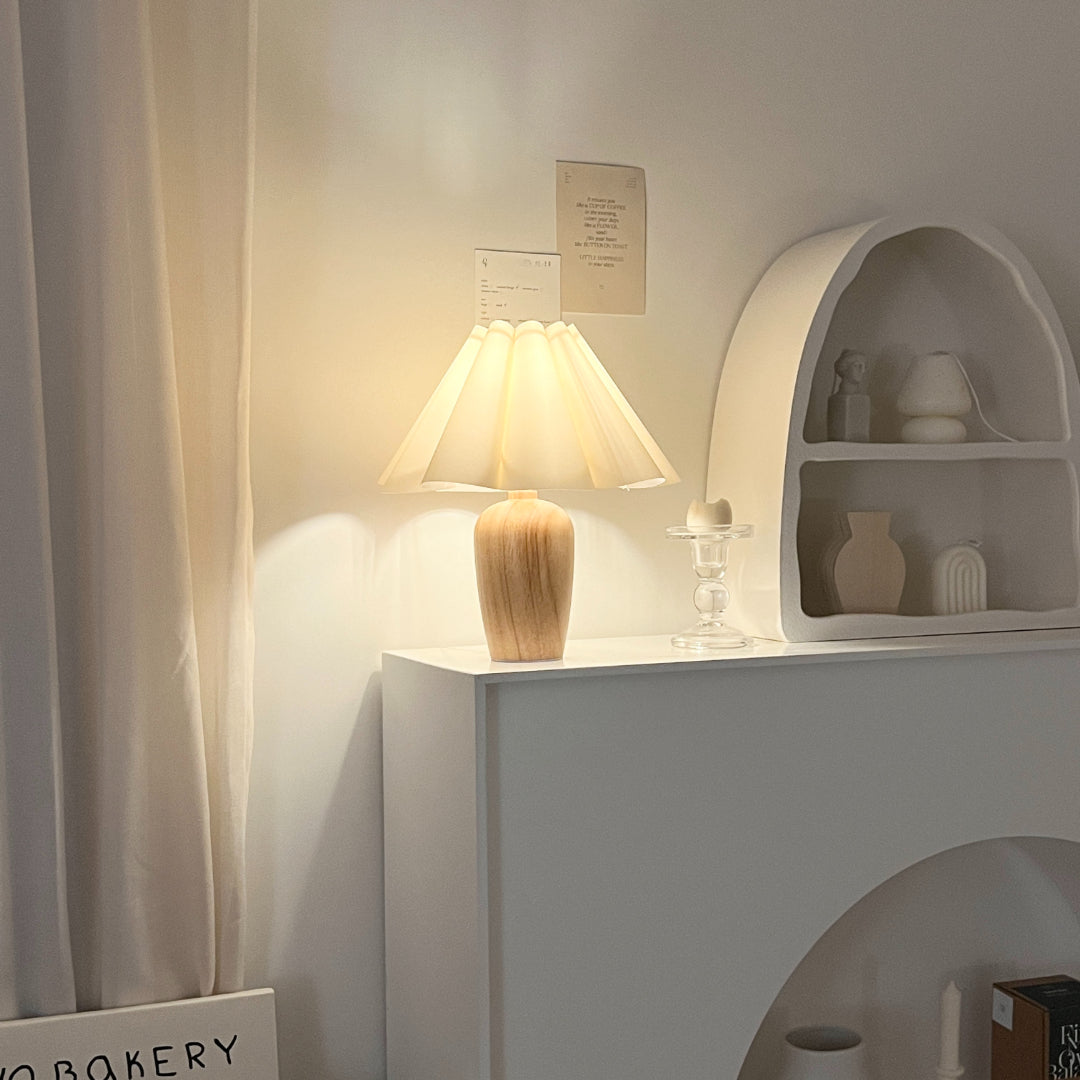 ヴィンテージプリーツシェードランプ