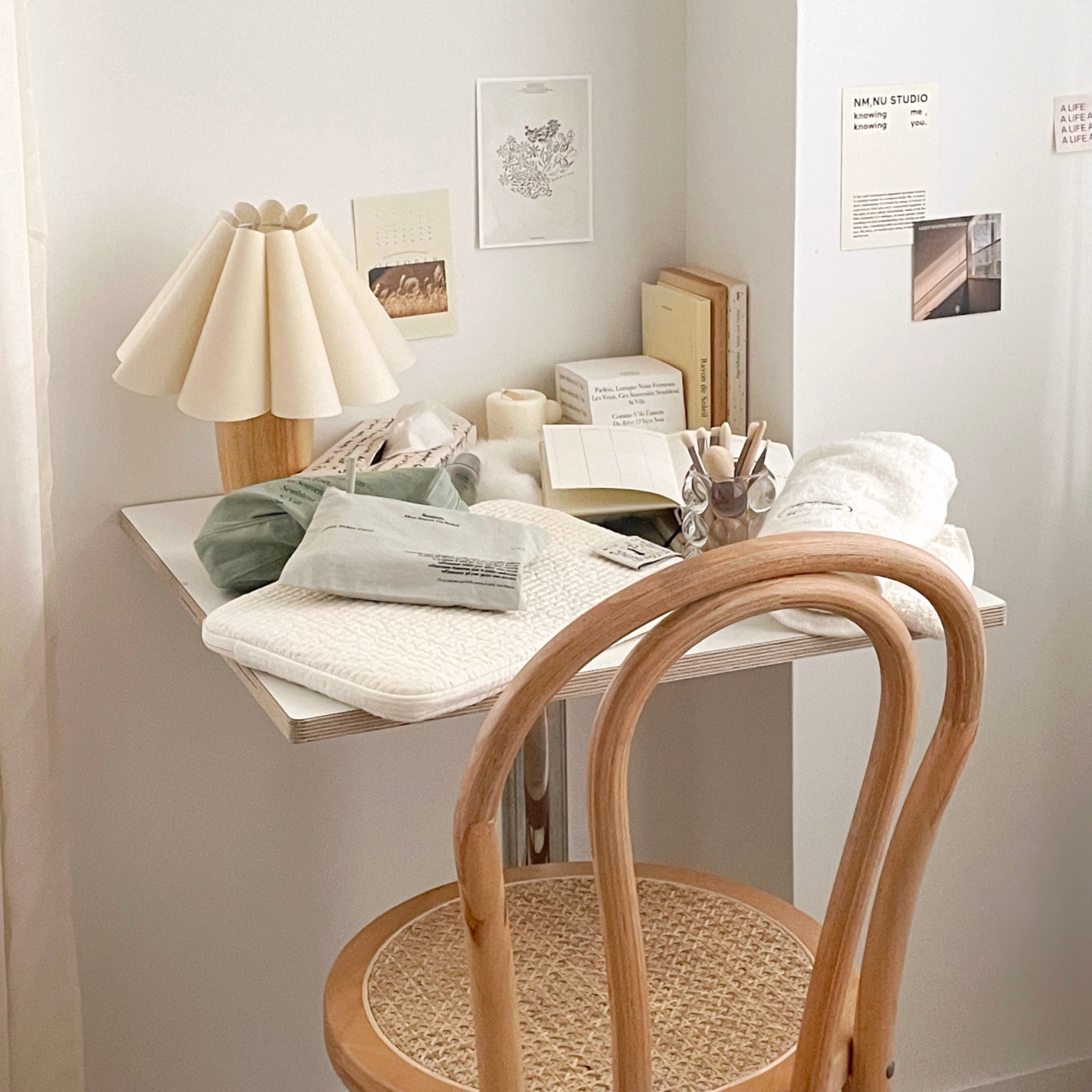 ヴィンテージプリーツシェードランプ