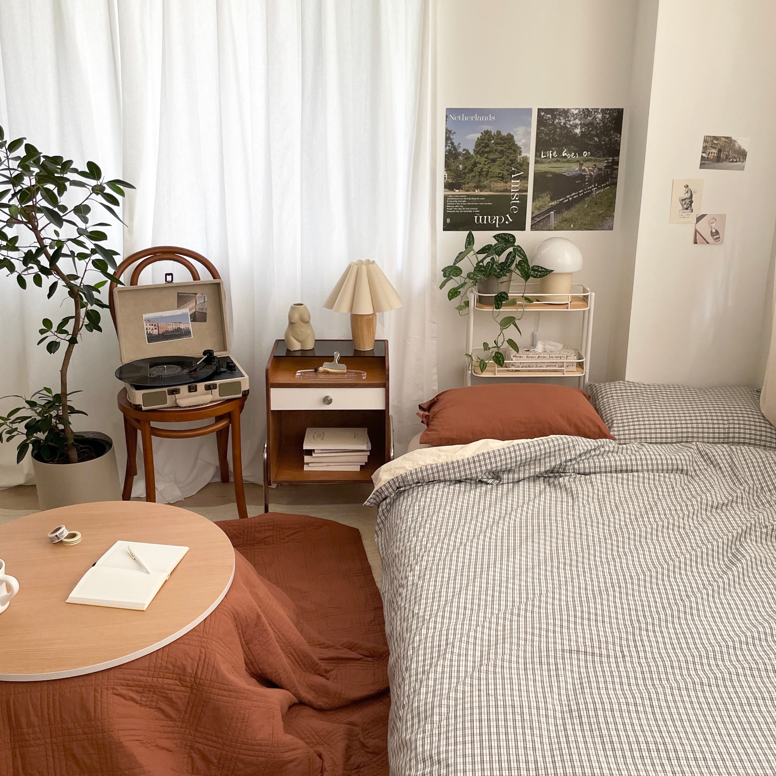 ヴィンテージプリーツシェードランプ