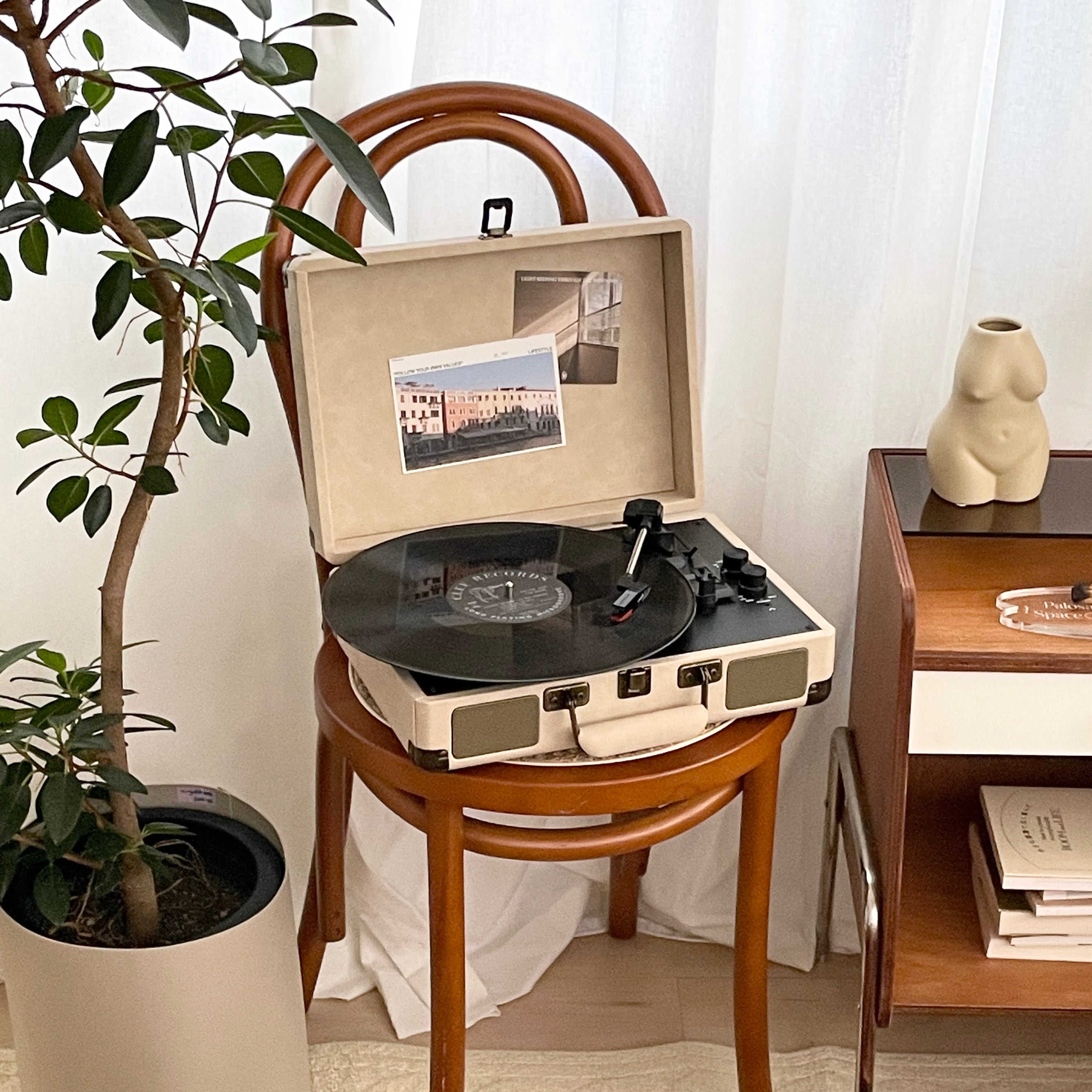 AL-2809-Little Rooms select-ヴィンテージレコードプレーヤー bluetoothスピーカー搭載