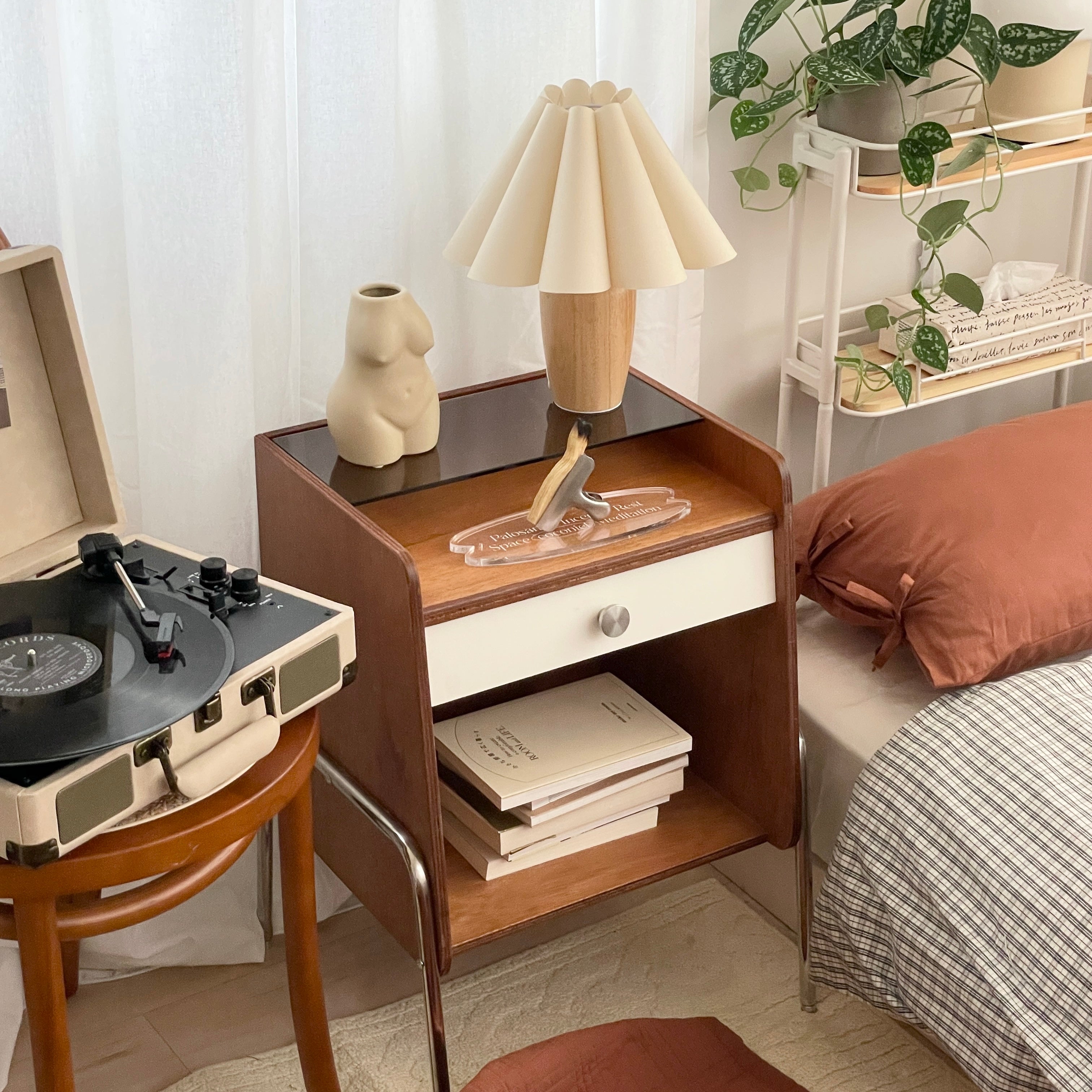 ヴィンテージプリーツシェードランプ