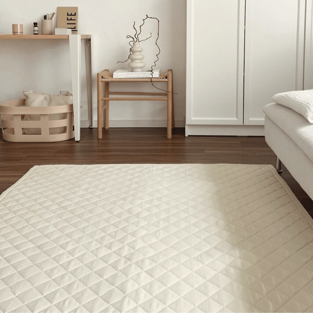 軽くて洗える綿100%キルトラグ『air rug』強力滑り止め ホット 軽くて洗える綿100%キルトラグ『air rug』強力滑り止め ホット