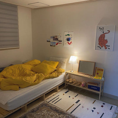 パッと華やかになる、イエローを取り入れた明るいお部屋