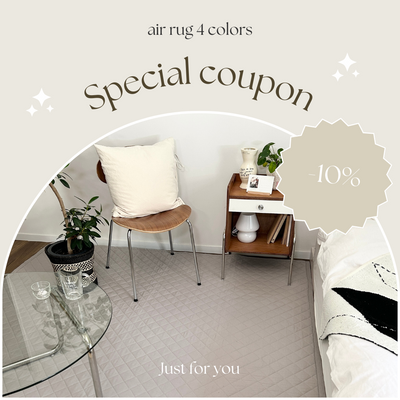 メールが届いた方限定！air rug 10%OFFクーポンをプレゼント