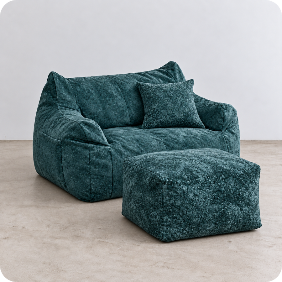 公式】LOOSY 2人掛けビーズソファ Rich Chenille -Turquoise|2人用 公式】LOOSY 2人掛けビーズソファ Rich Chenille -Turquoise|2人用