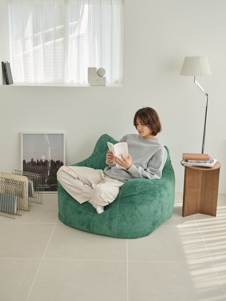 LOOSY 1人掛けビーズソファ Green｜1人用ソファ おしゃれ 一人暮らし