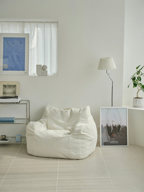 LOOSY 1人掛けビーズソファ Ivory