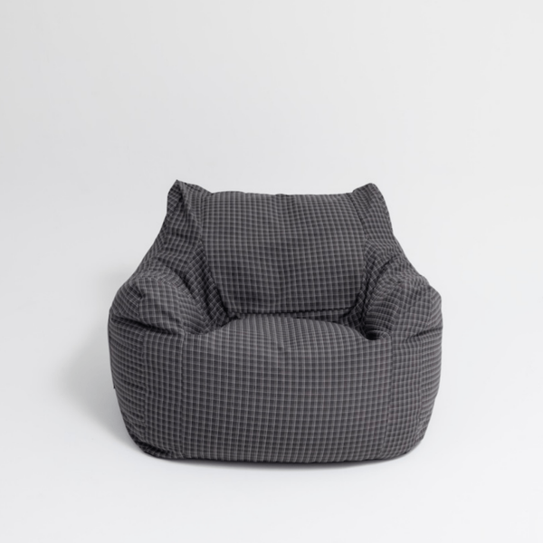 LOOSY 1人掛けビーズソファ Charcoal Check