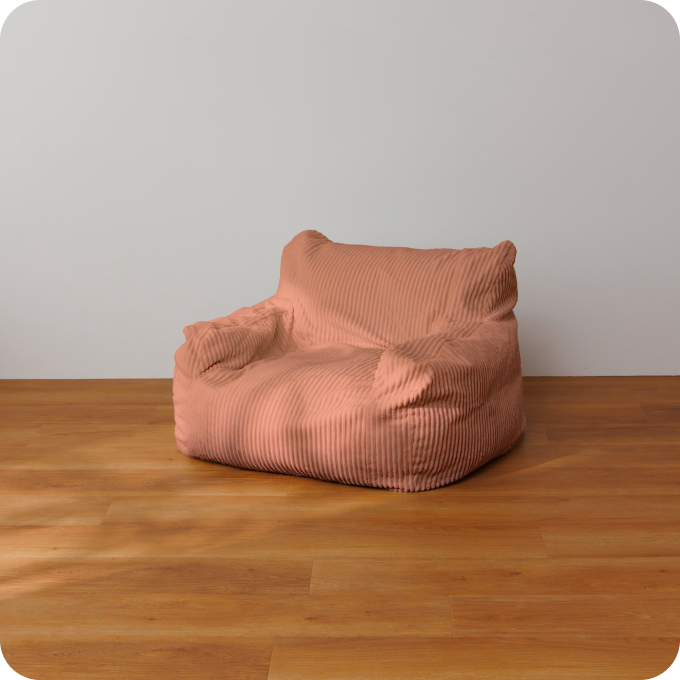 公式】LOOSY 1人掛けビーズソファ ミニ Coral Pink|1人用ソファ 公式】LOOSY 1人掛けビーズソファ ミニ Coral Pink|1人用ソファ