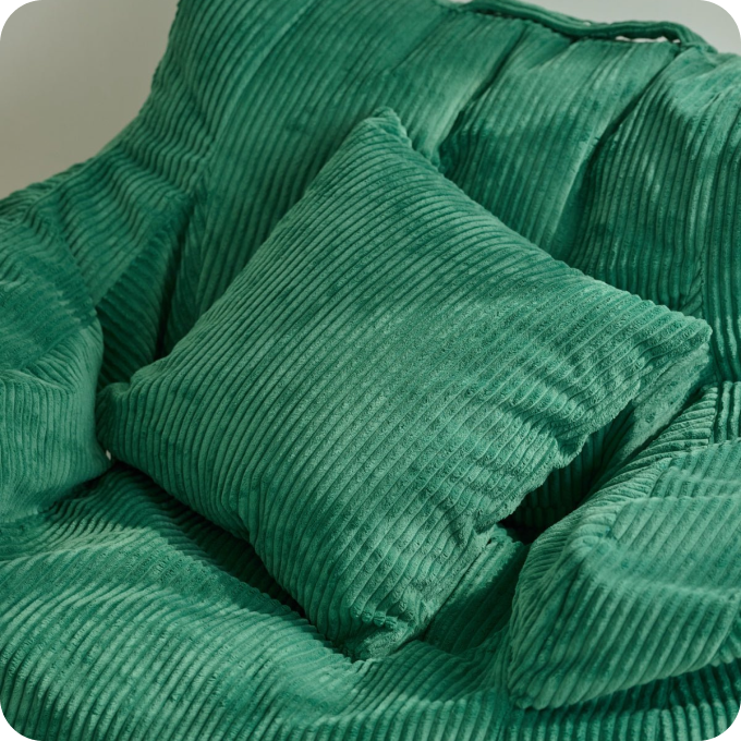 LOOSY クッションカバー Green|洗濯可 おしゃれ 一人暮らし 二人 LOOSY クッションカバー Green|洗濯可 おしゃれ 一人暮らし 二人