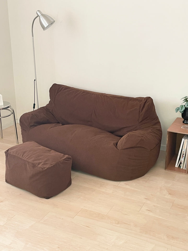 LOOSY 2人掛けビーズソファ 付替カバー Dark Brown｜2人用ソファ