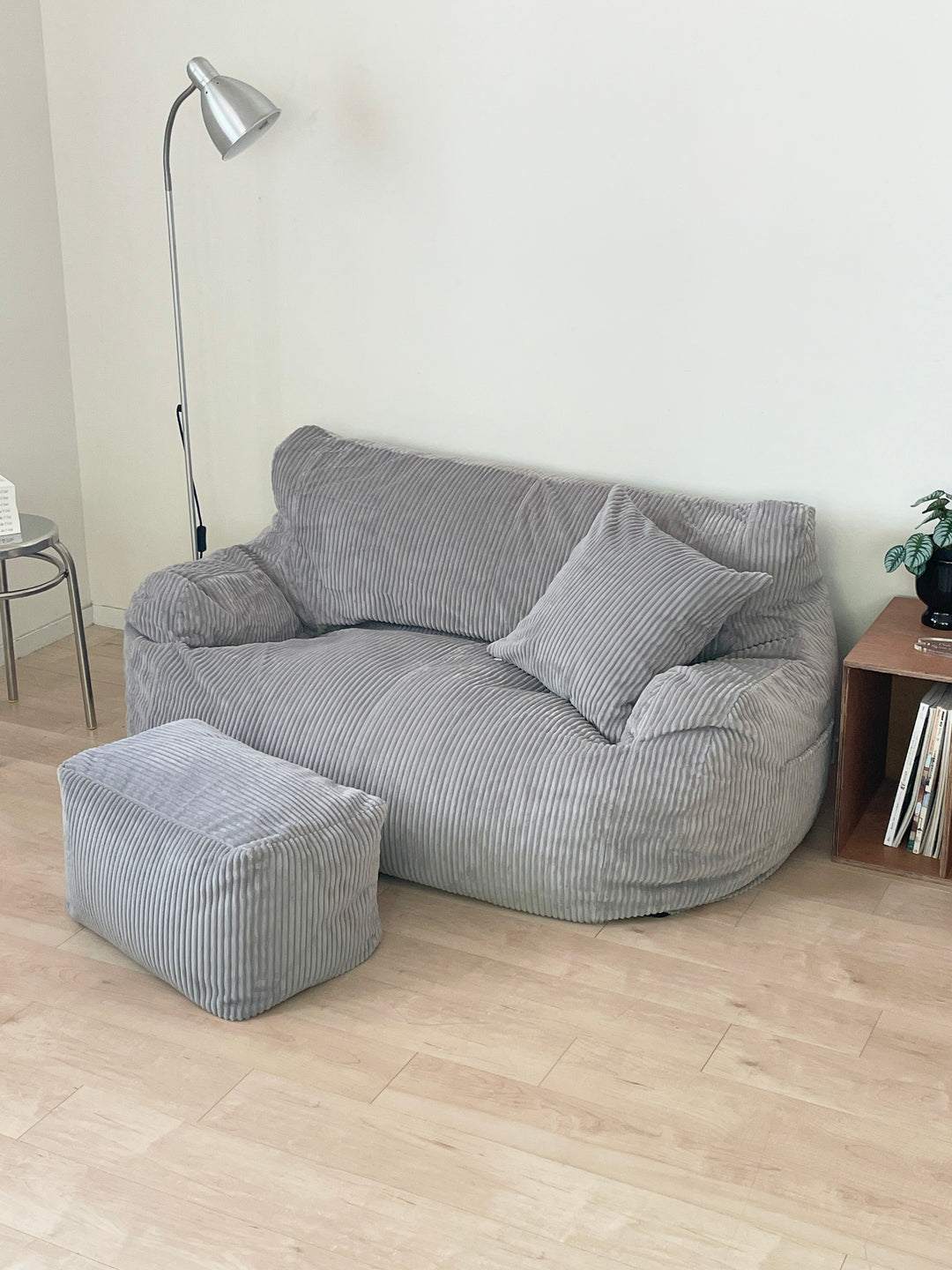 セ*ー様 LOOSY 2人掛けビーズソファ　グレー LOOSY 2人掛けビーズソファ Gray｜2人用ソファ おしゃれ 一人暮らし 二