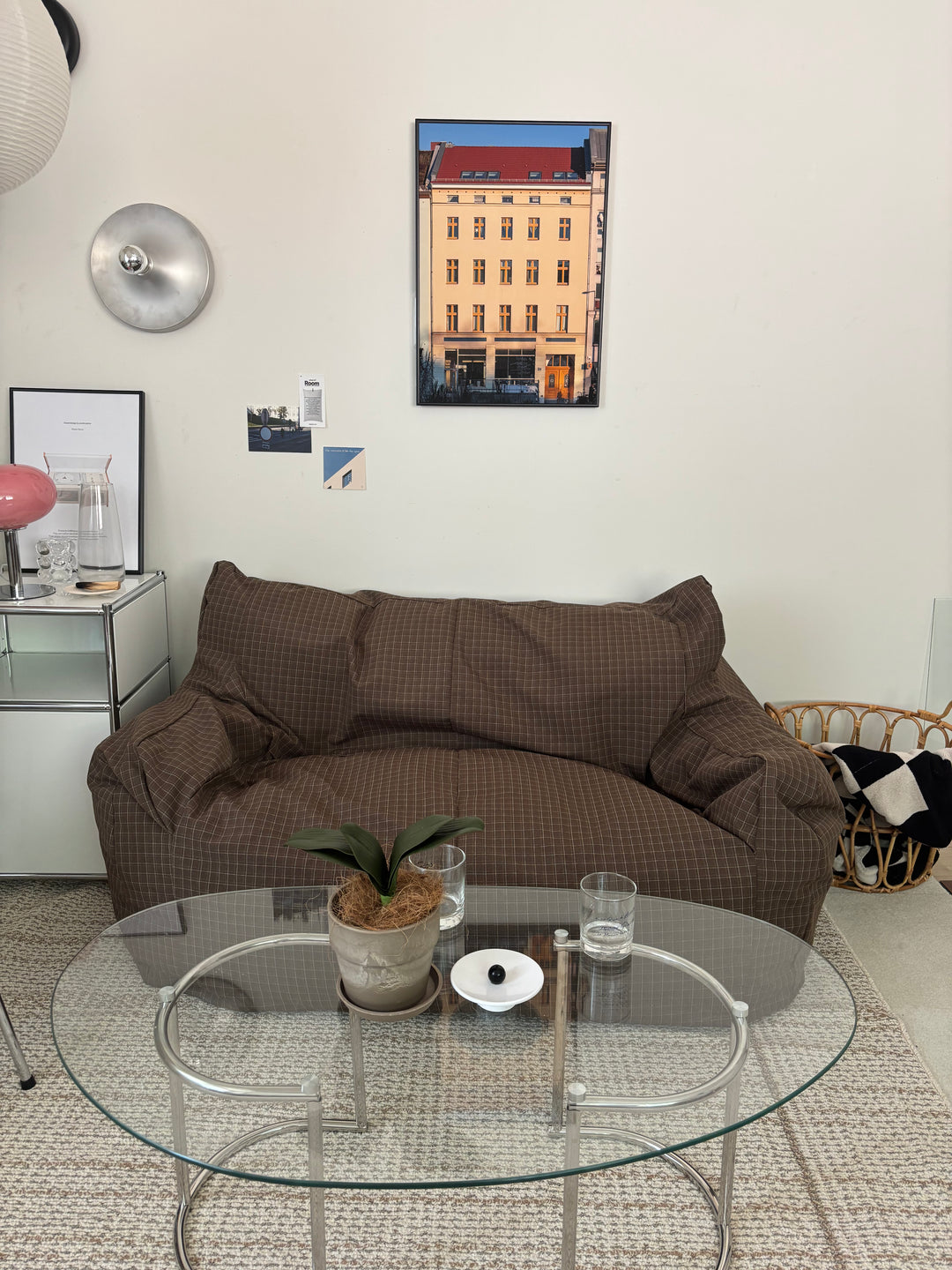 LOOSY 2人掛けビーズソファ Brown Check – Little Rooms