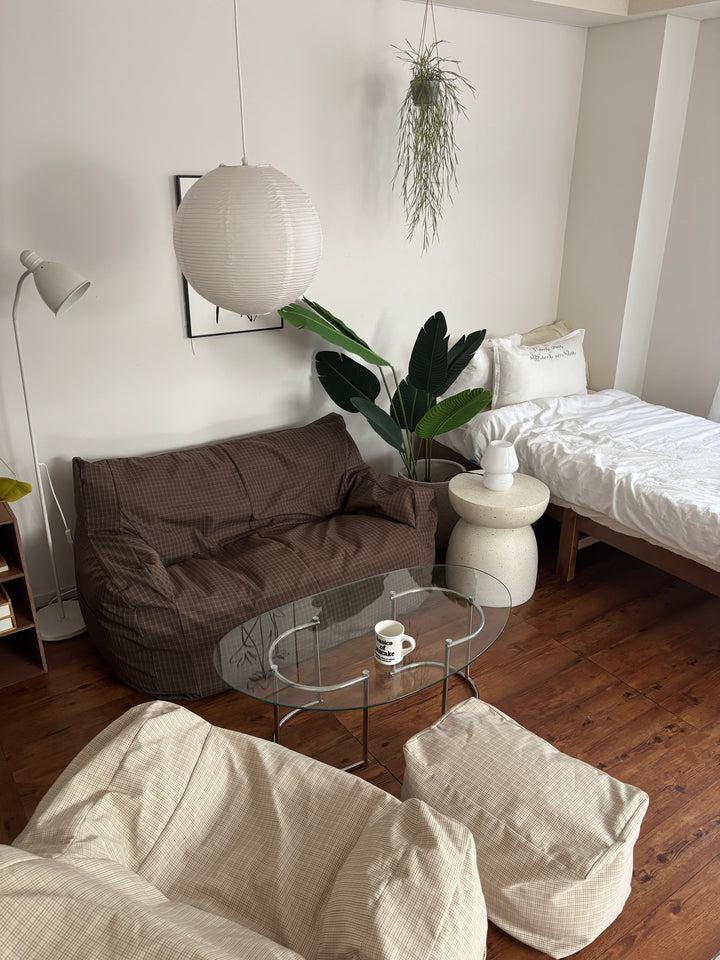 loosy ２人用ソファ　ブラウン LOOSY 2人掛けビーズソファ Brown Check – Little Rooms