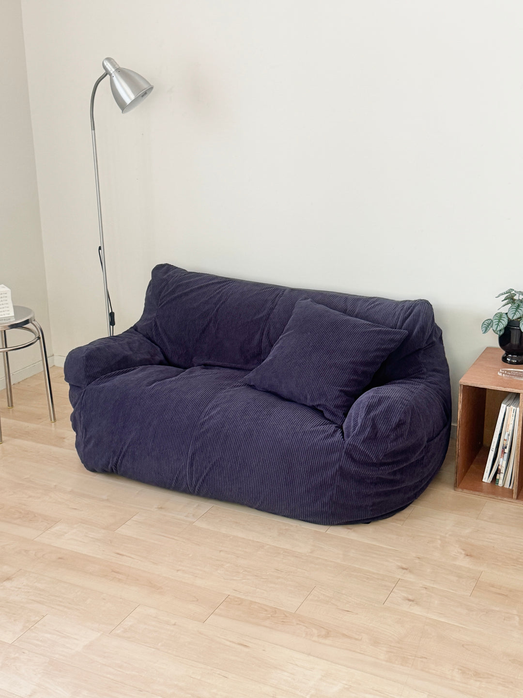 LOOSY2人掛けビーズソファ Dark Blue｜2人用ソファ おしゃれ