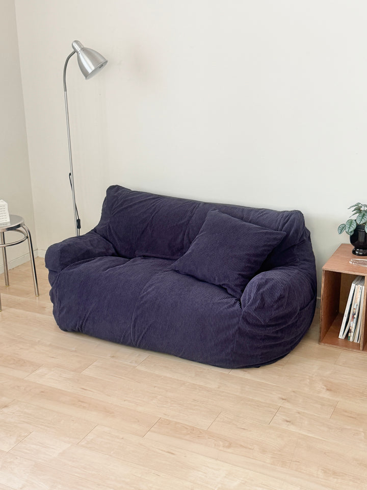 LOOSY2人掛けビーズソファ Dark Blue｜2人用ソファ おしゃれ