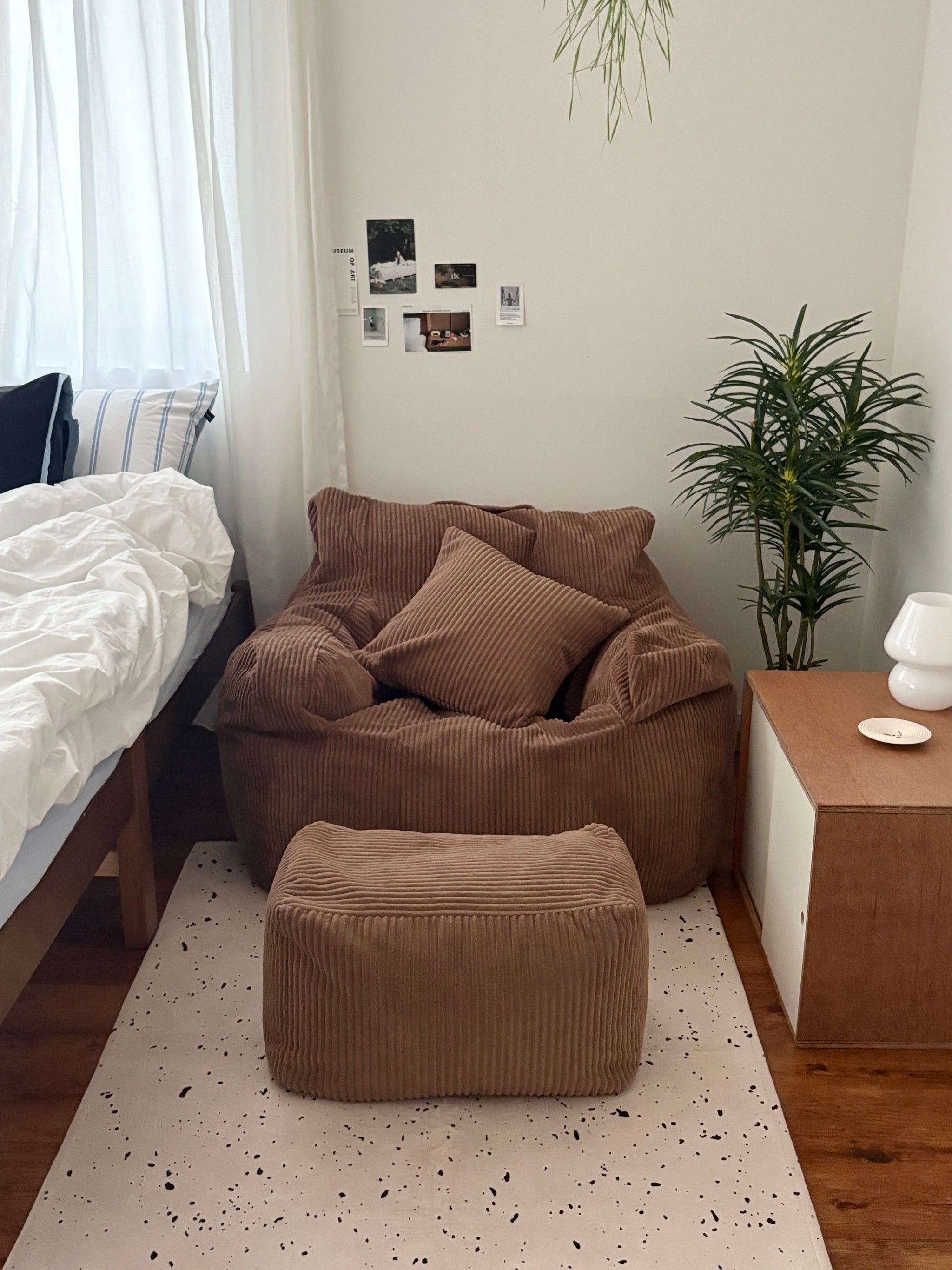 LOOSY ビーズオットマン 付替カバー Brown