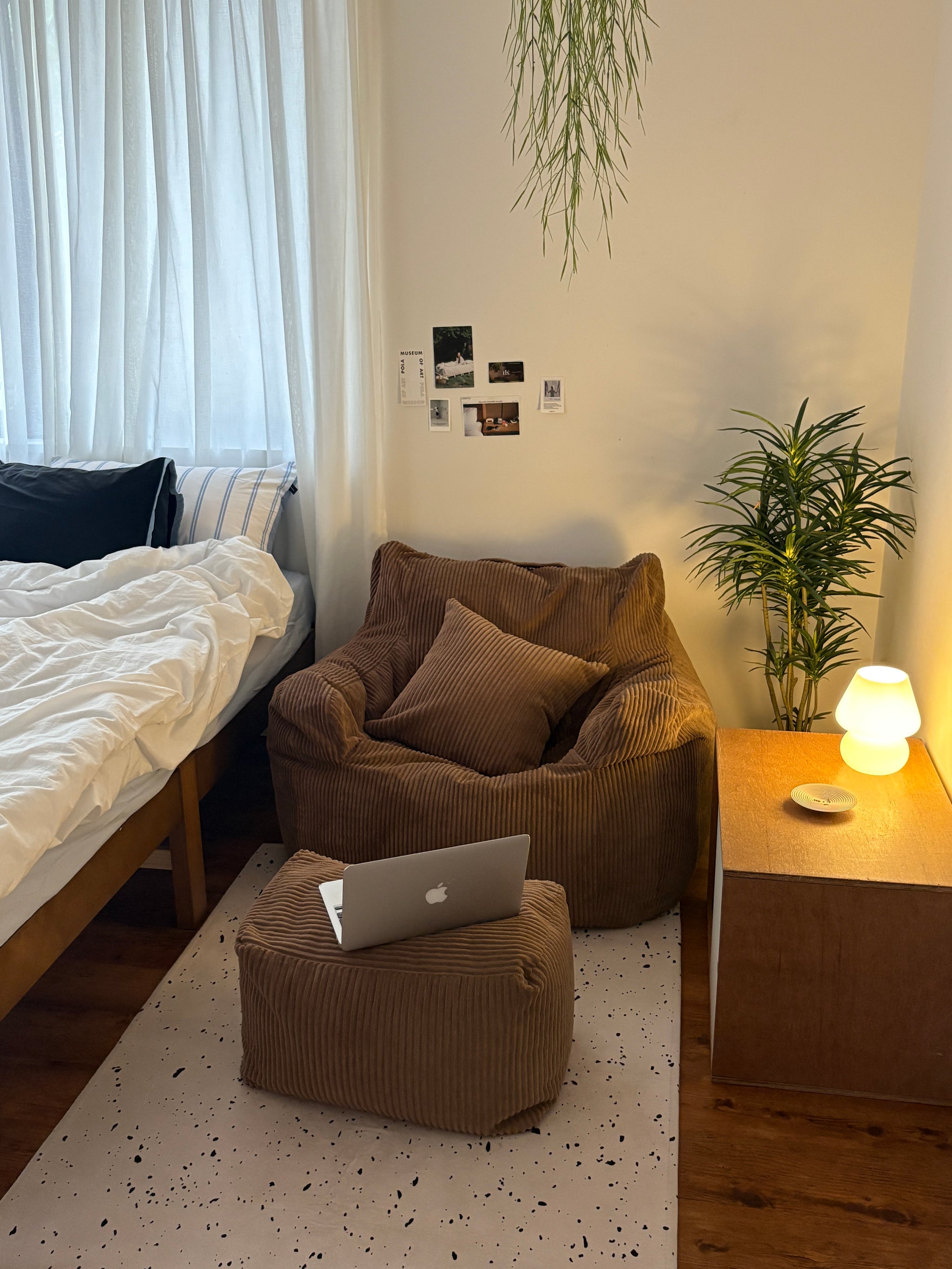 LOOSY ビーズオットマン 付替カバー Brown