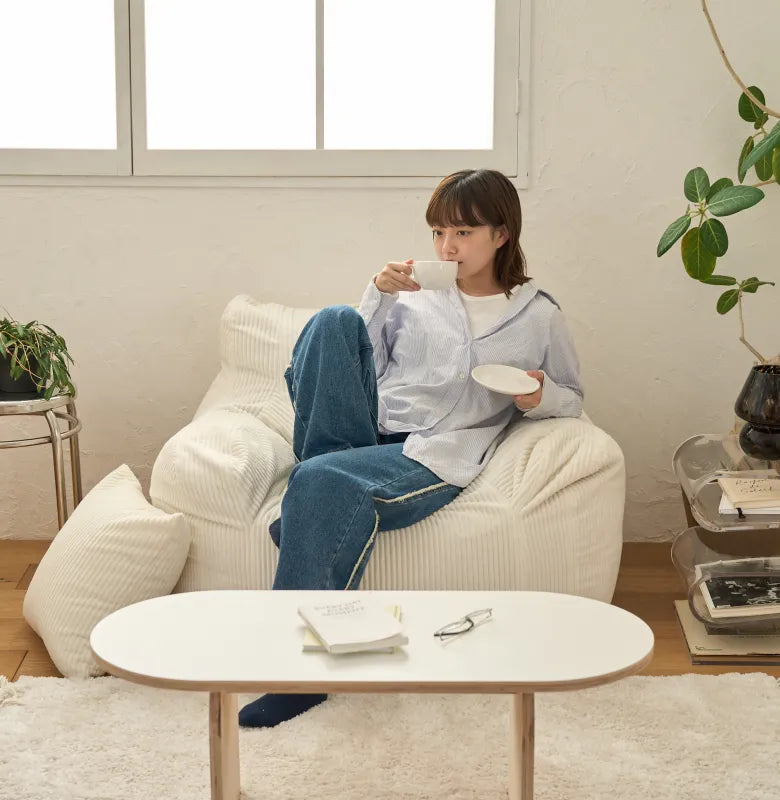 Loosy コーデュロイ ベージュ オットマン kn Loosy コーデュロイ