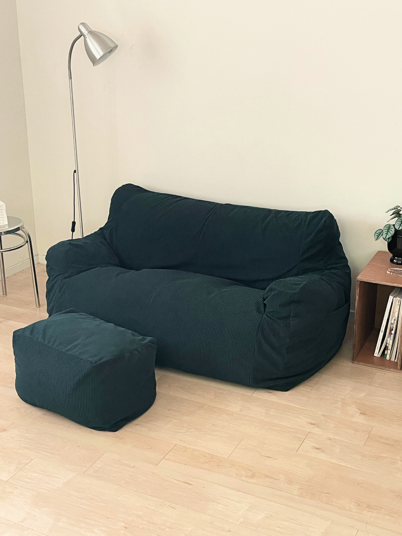 LOOSY 2人掛けビーズソファ 付替カバー Dark Green