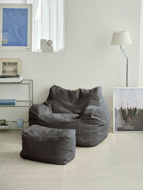 LOOSY 1人掛けビーズソファ Charcoal