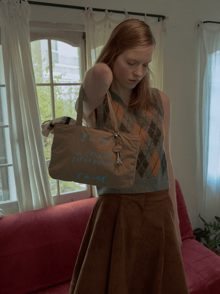 HOTEL PARIS CHILL トートバッグ｜Paper Heart Puffer Tote Bag