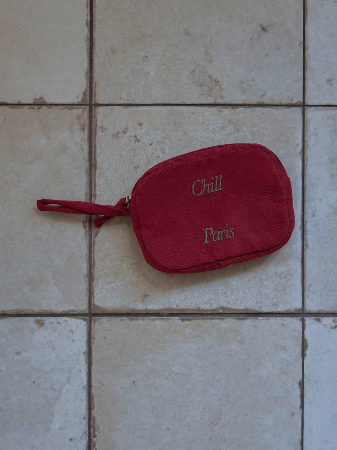 BR - 8188 - HOTEL PARIS CHILL - HOTEL PARIS CHILL ポーチ｜Easy - Peasy Corduroy Pouch