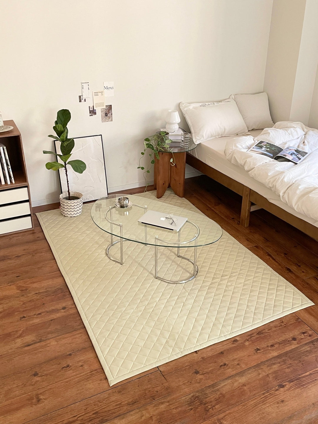 air rug ふわっと軽やか洗えるラグ  クリーム190✖️240センチ little-rooms-select-br-4580-
