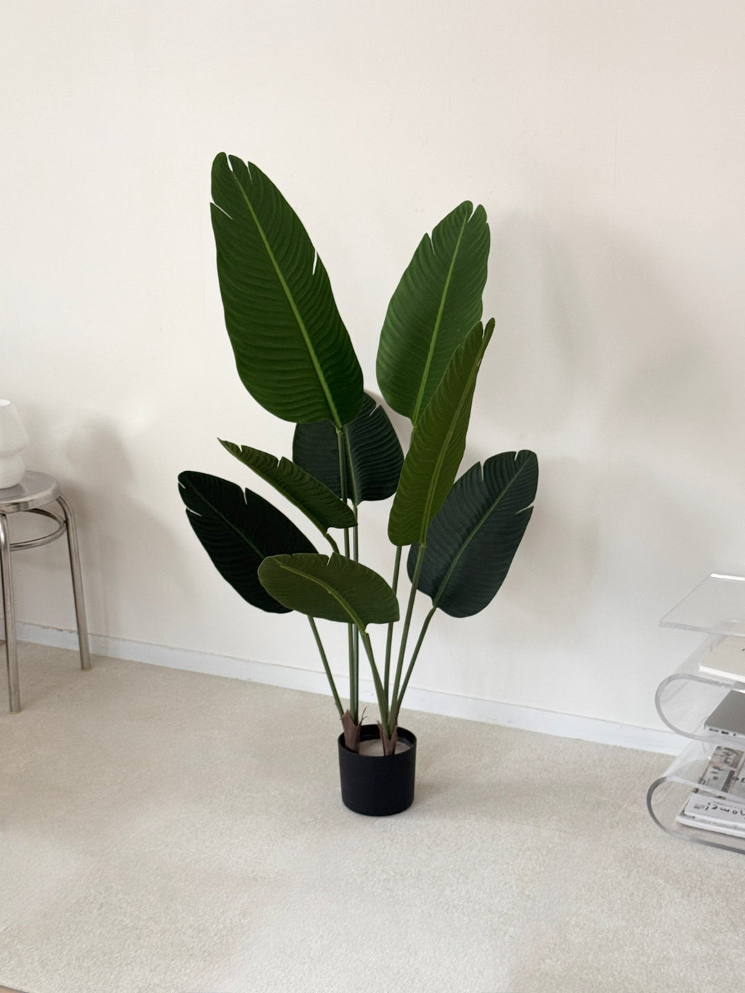 フェイクグリーン｜タビビトノキ 120cm 観葉植物 人工 枯れない 鉢付き