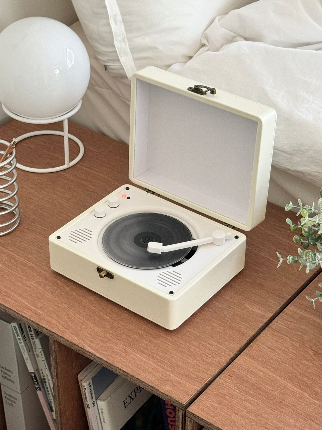 レトロDVDプレーヤー 2WAY レトロ卓上CDプレーヤー bluetoothスピーカー搭載（レザー
