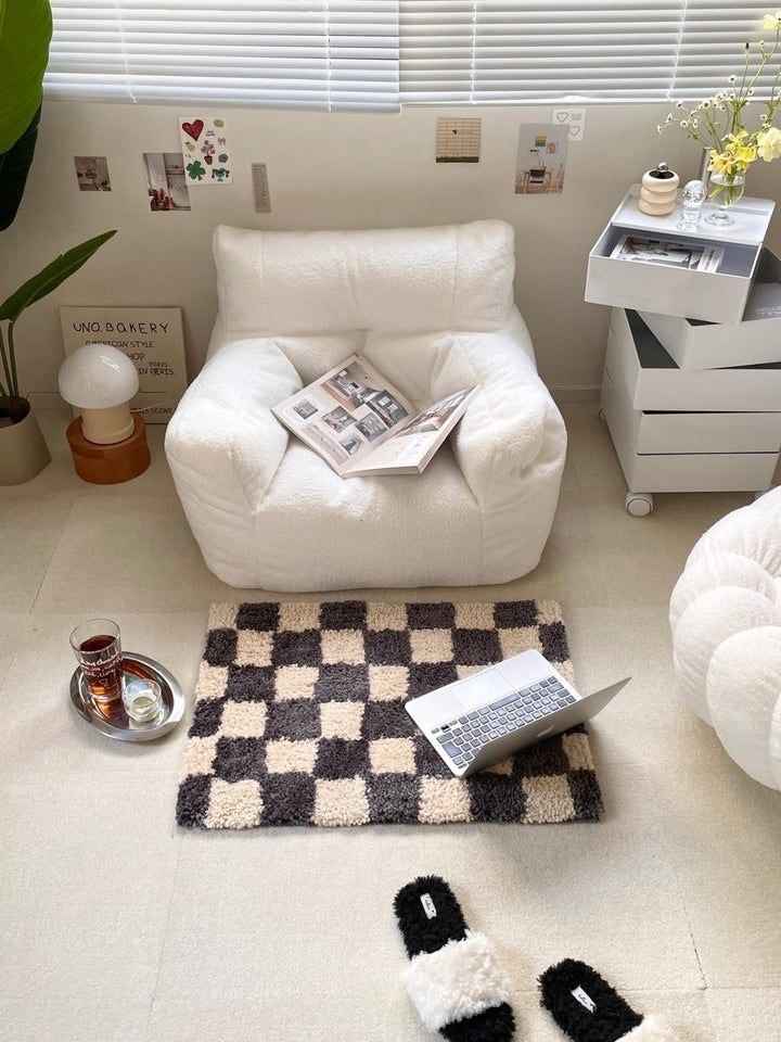 moroccan チェッカーラグ｜カーペット かわいい 韓国インテリア