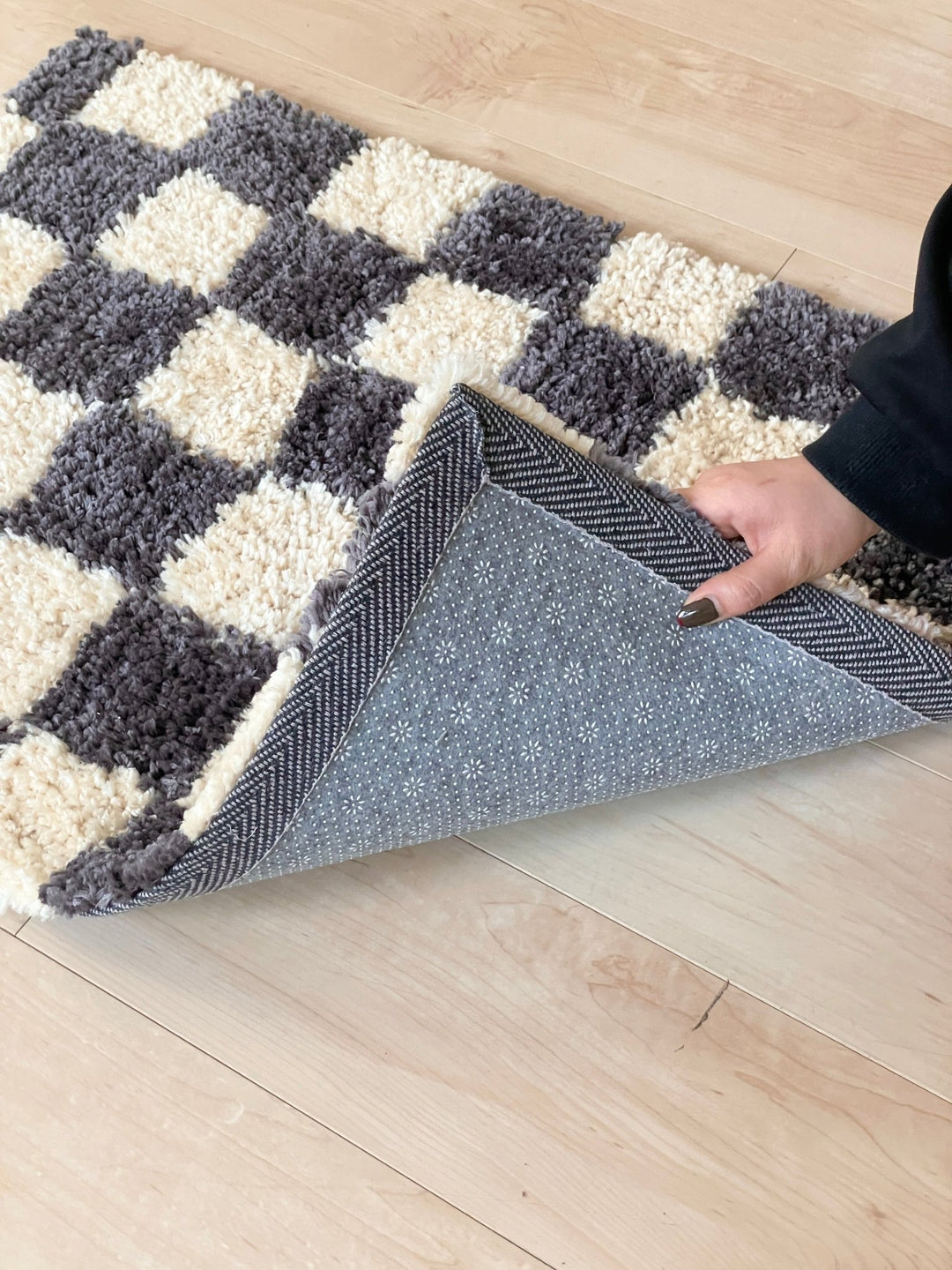 moroccan チェッカーラグ｜カーペット かわいい 韓国インテリア