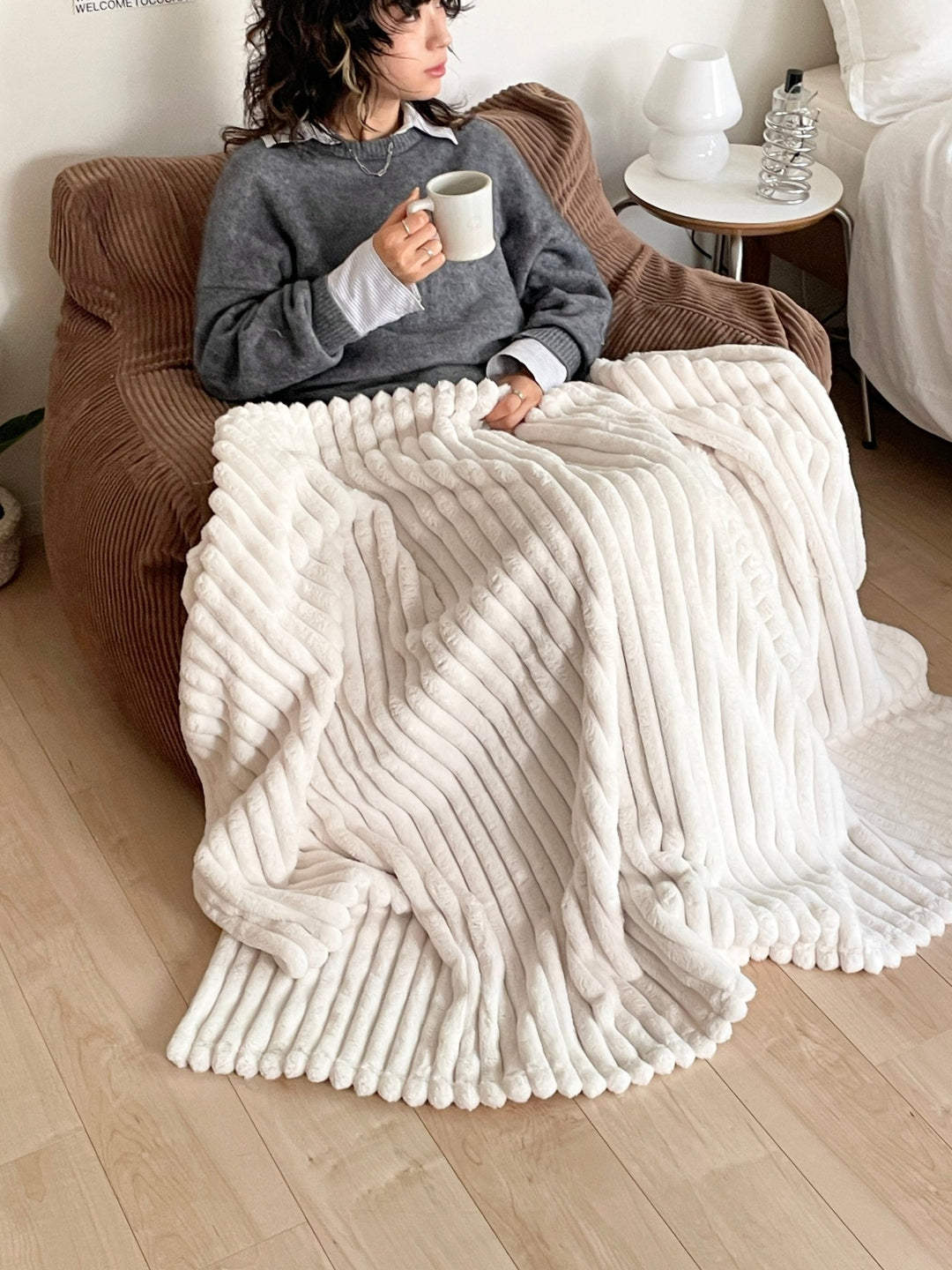 ふわとろ毛布 韓国インテリア　ブランケット　ソファカバー　ベッドカバー　ファー ふわとろ毛布 韓国インテリアブランケットソファカバーベッド