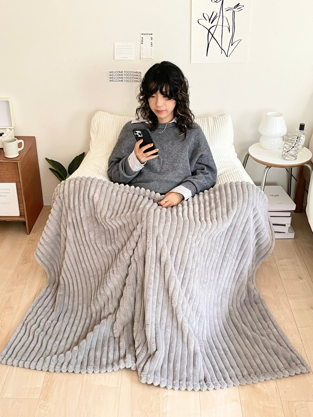 ふわとろ毛布 韓国インテリア　ブランケット　ソファカバー　ベッドカバー　ファー ふわとろ毛布 韓国インテリアブランケットソファカバーベッド
