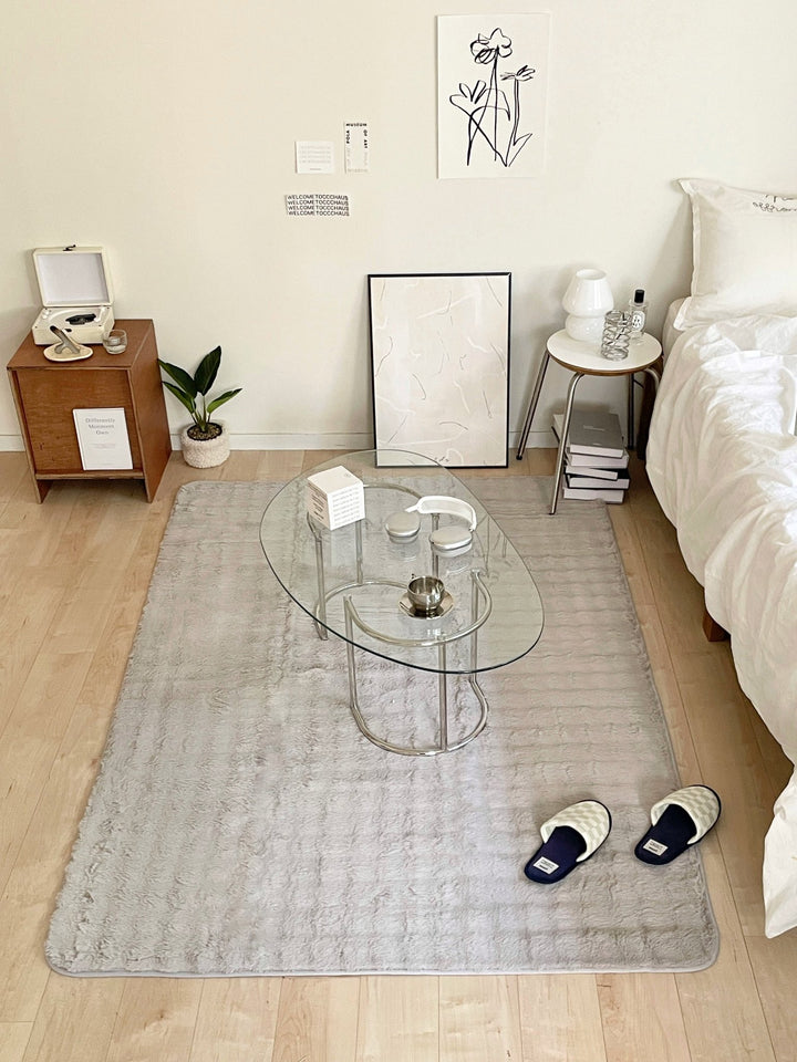 ふわとろぽこぽこファーラグ | もこもこ あったか さらさら カーペット