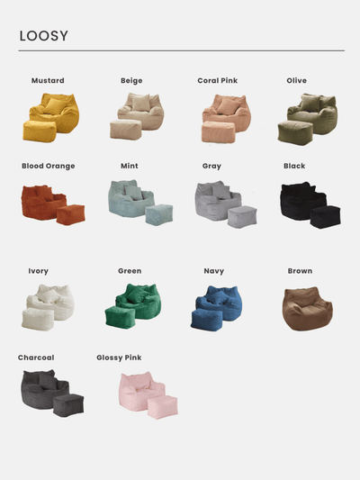  - LOOSY - LOOSY ビーズソファ生地サンプル