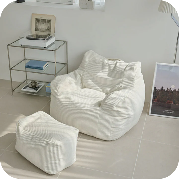 LOOSY（ルージー） 体をやさしく包み込むビーズソファ LP – Little Rooms