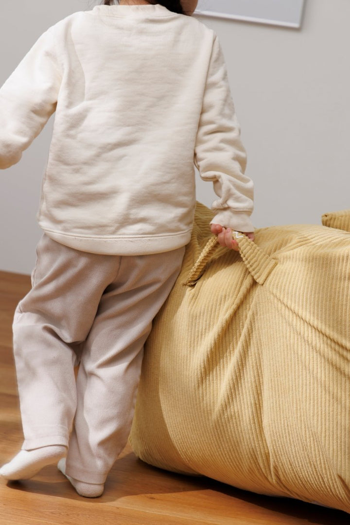 公式】LOOSY 1人掛けビーズソファ ミニ Soft Yellow｜1人用ソファ