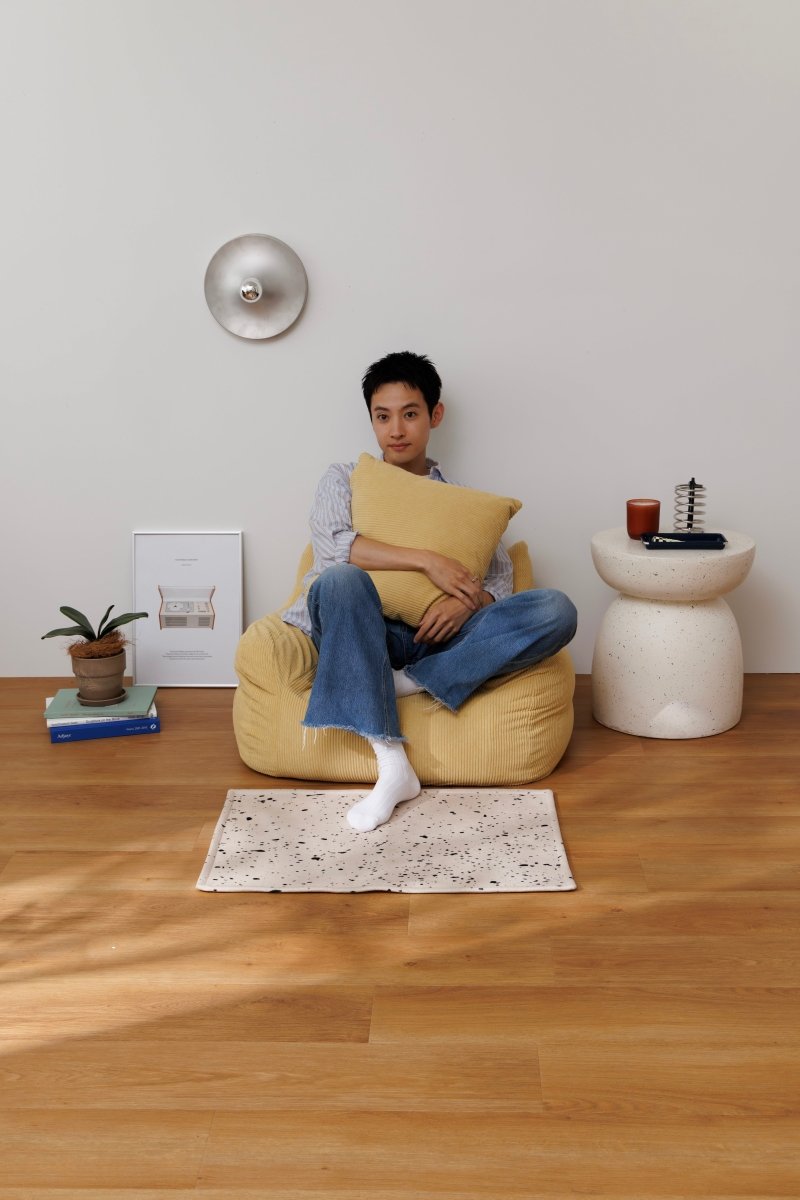 公式】LOOSY 1人掛けビーズソファ ミニ Soft Yellow｜1人用ソファ