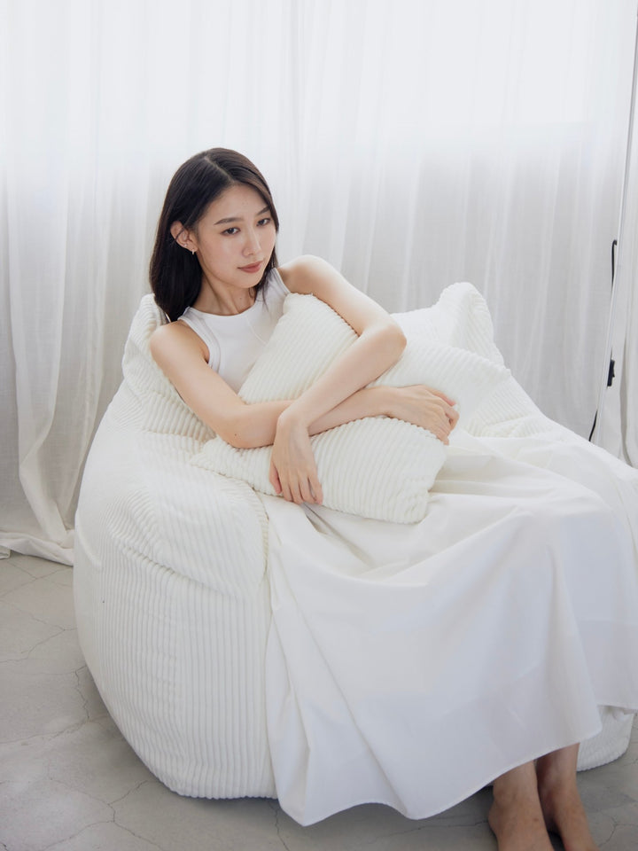 loosy ソファーカバー　アイボリー LOOSY 2人掛けビーズソファ 付替カバー Ivory｜2人用ソファ