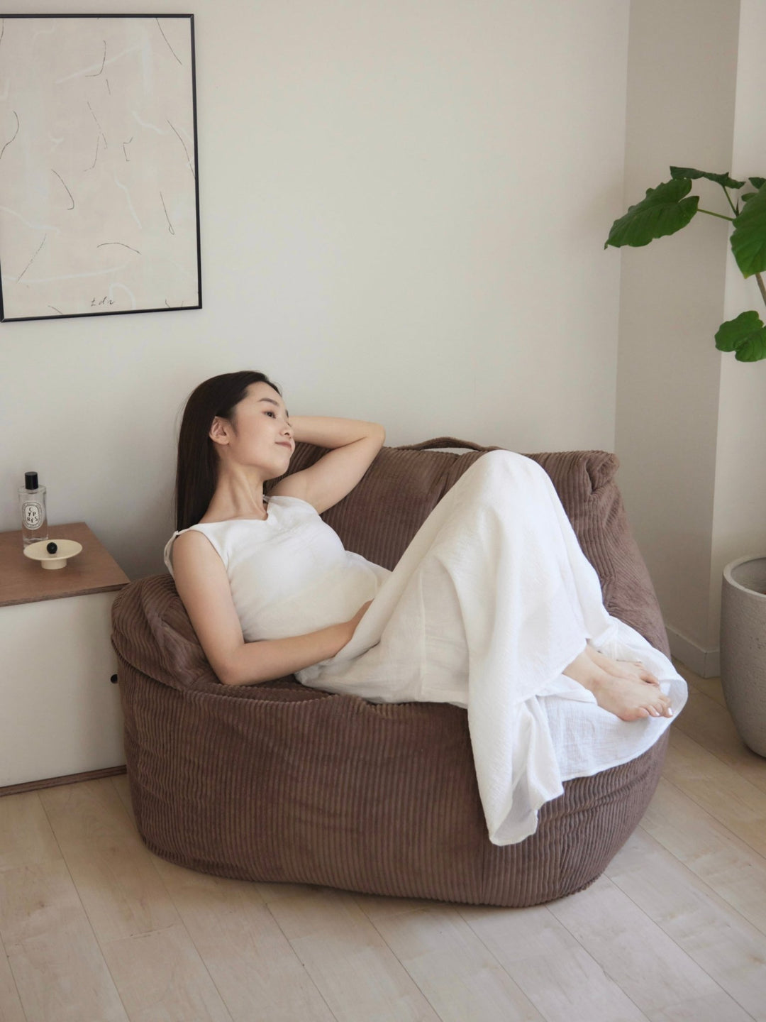 LOOSY HUGME 1人掛けビーズソファ 付替カバー Brown LOOSY 1人掛けビーズソファ 付替カバー Brown｜1人用ソファ おしゃれ